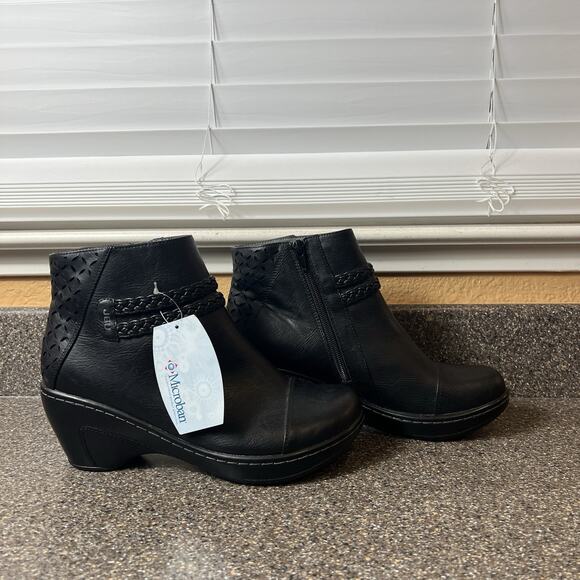 Jambu Designs JBU Ankle Bootie Womens Sz 9.5M Black Vegan/Textile Comfort Casual - Picture 3 of 10